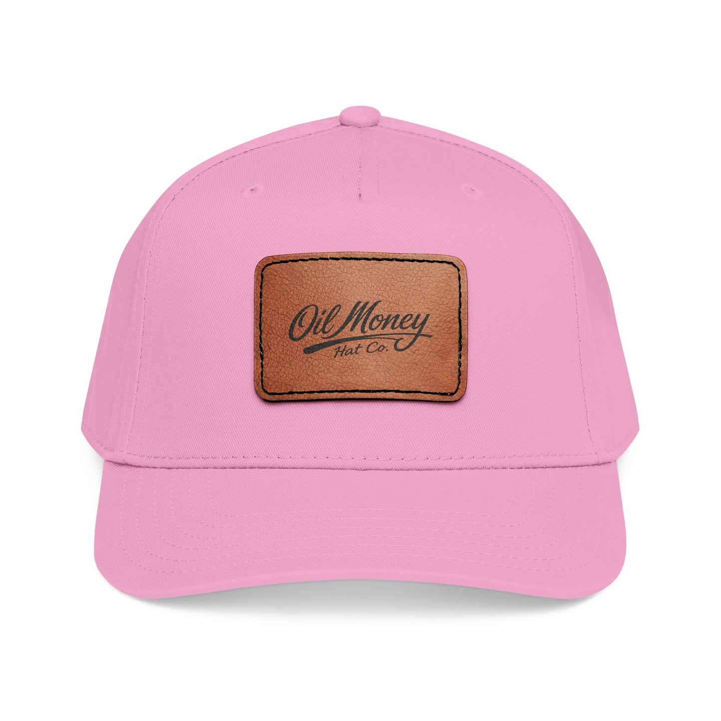 Leather patch oil cap