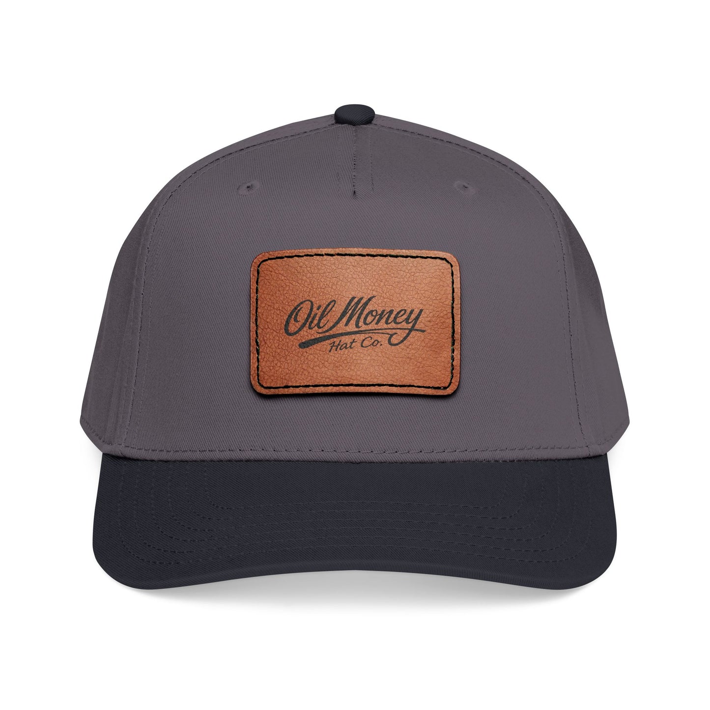 Leather patch oil cap