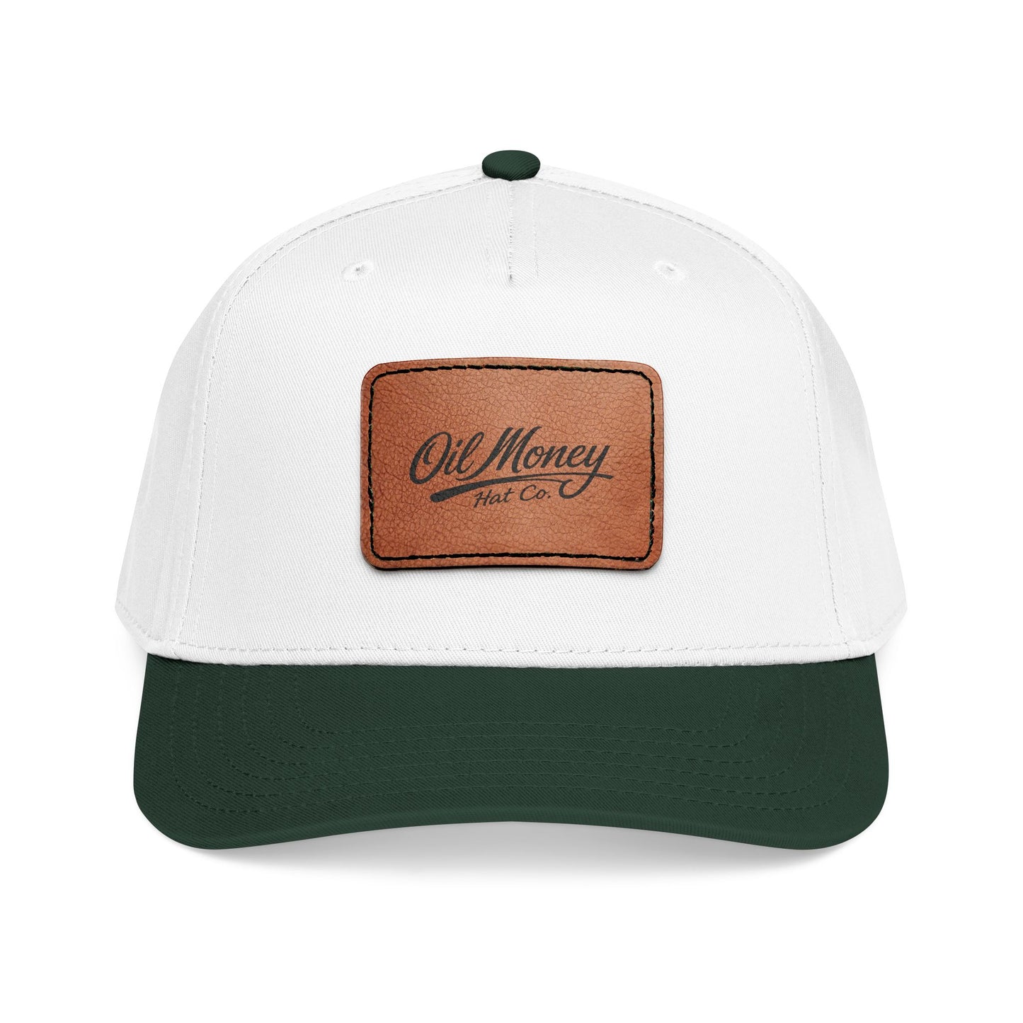 Leather patch oil cap