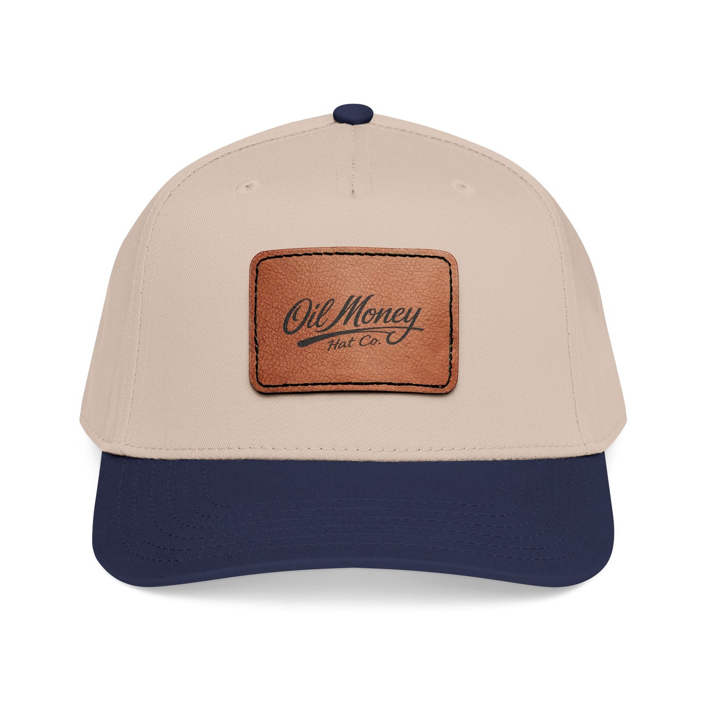 Leather patch oil cap