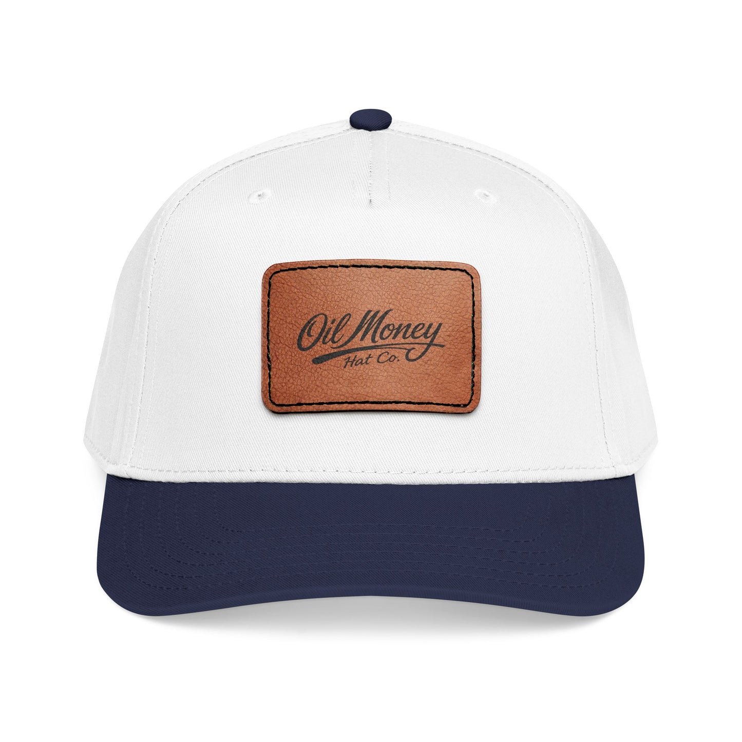 Leather patch oil cap