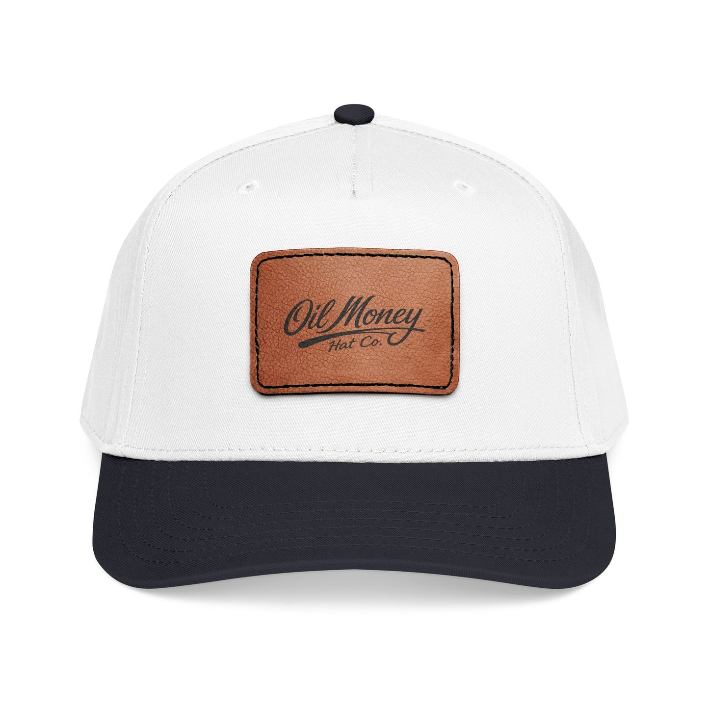 Leather patch oil cap