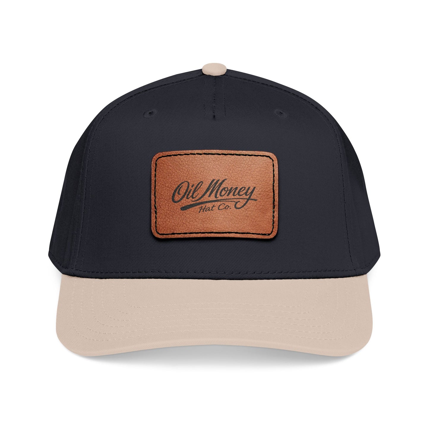 Leather patch oil cap