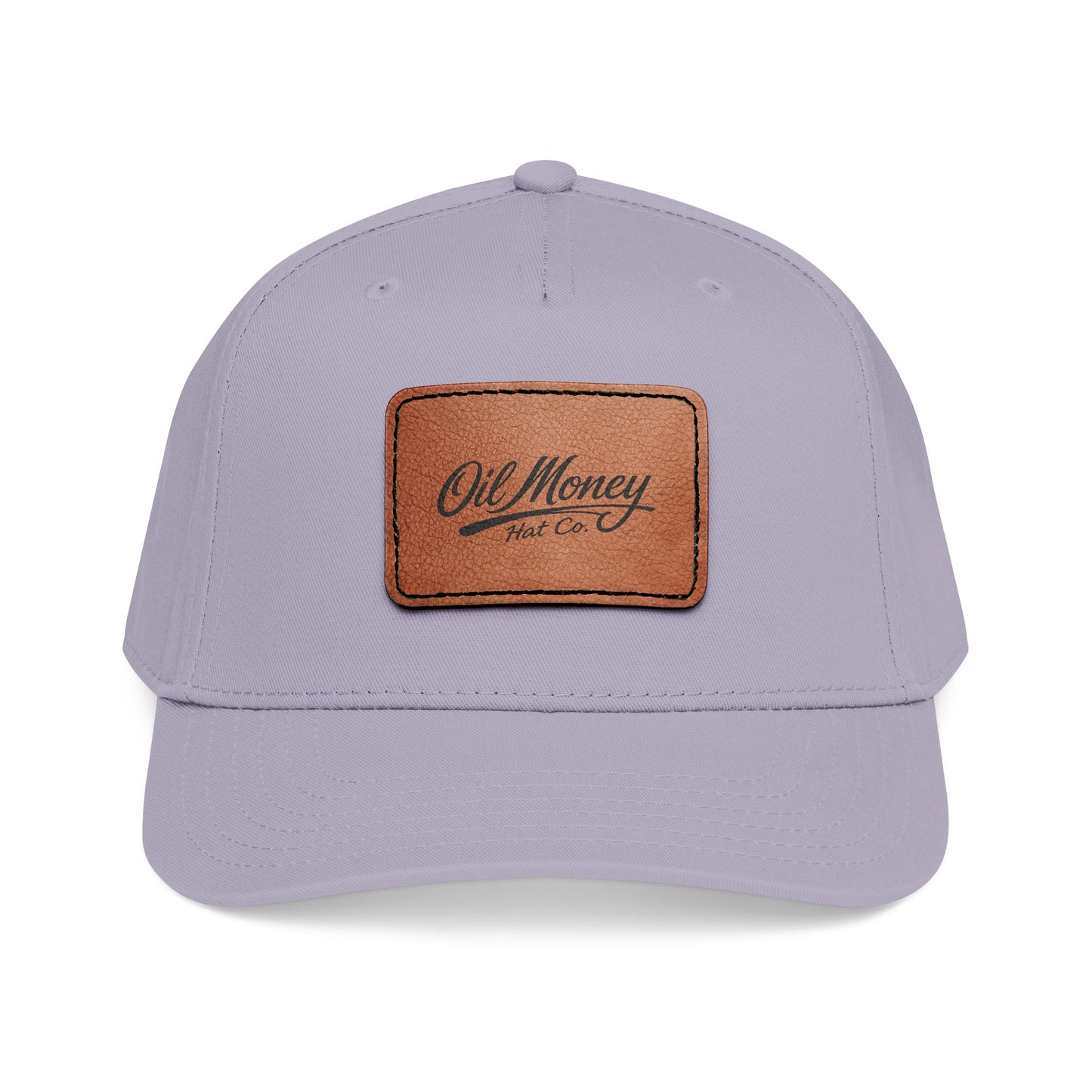 Leather patch oil cap