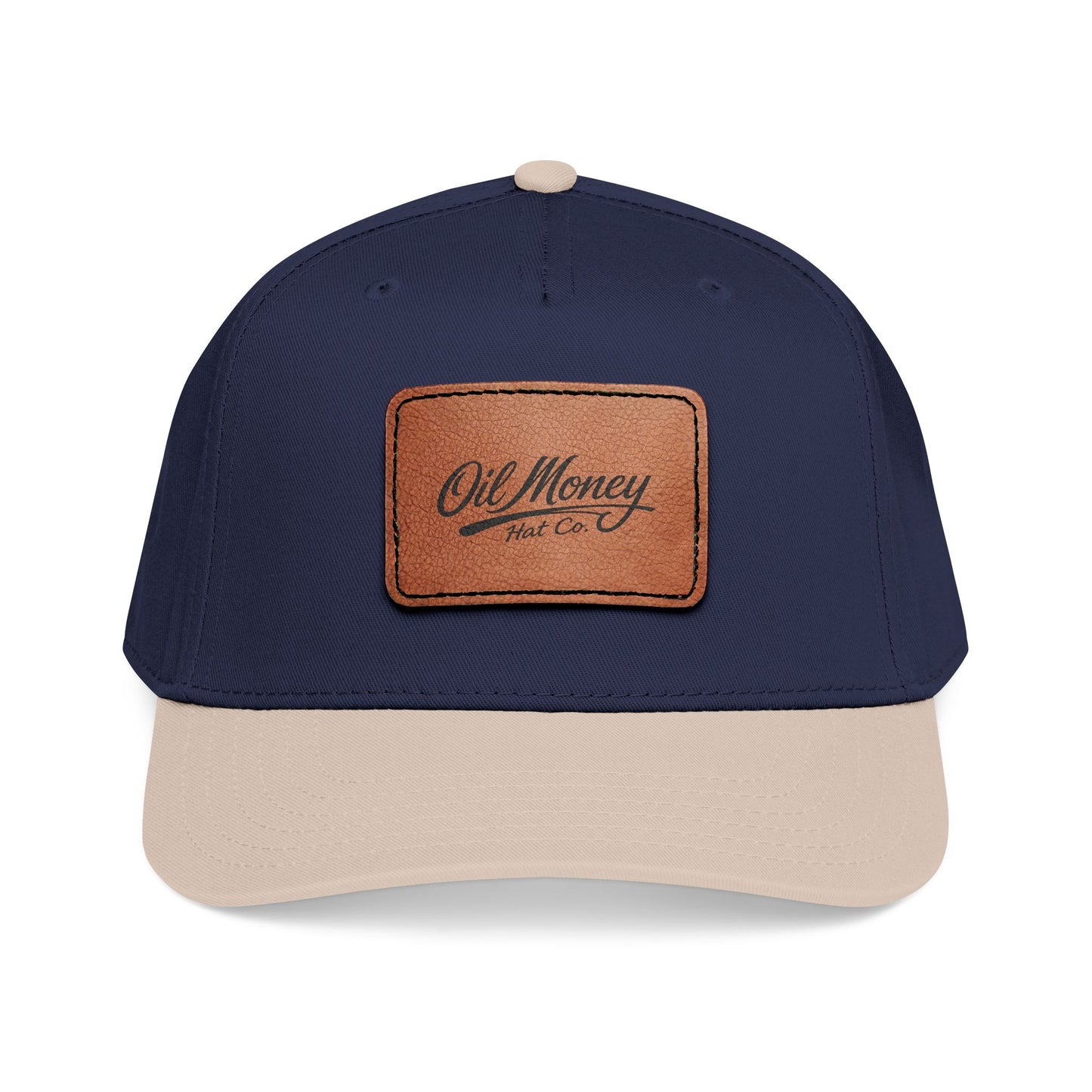 Leather patch oil cap