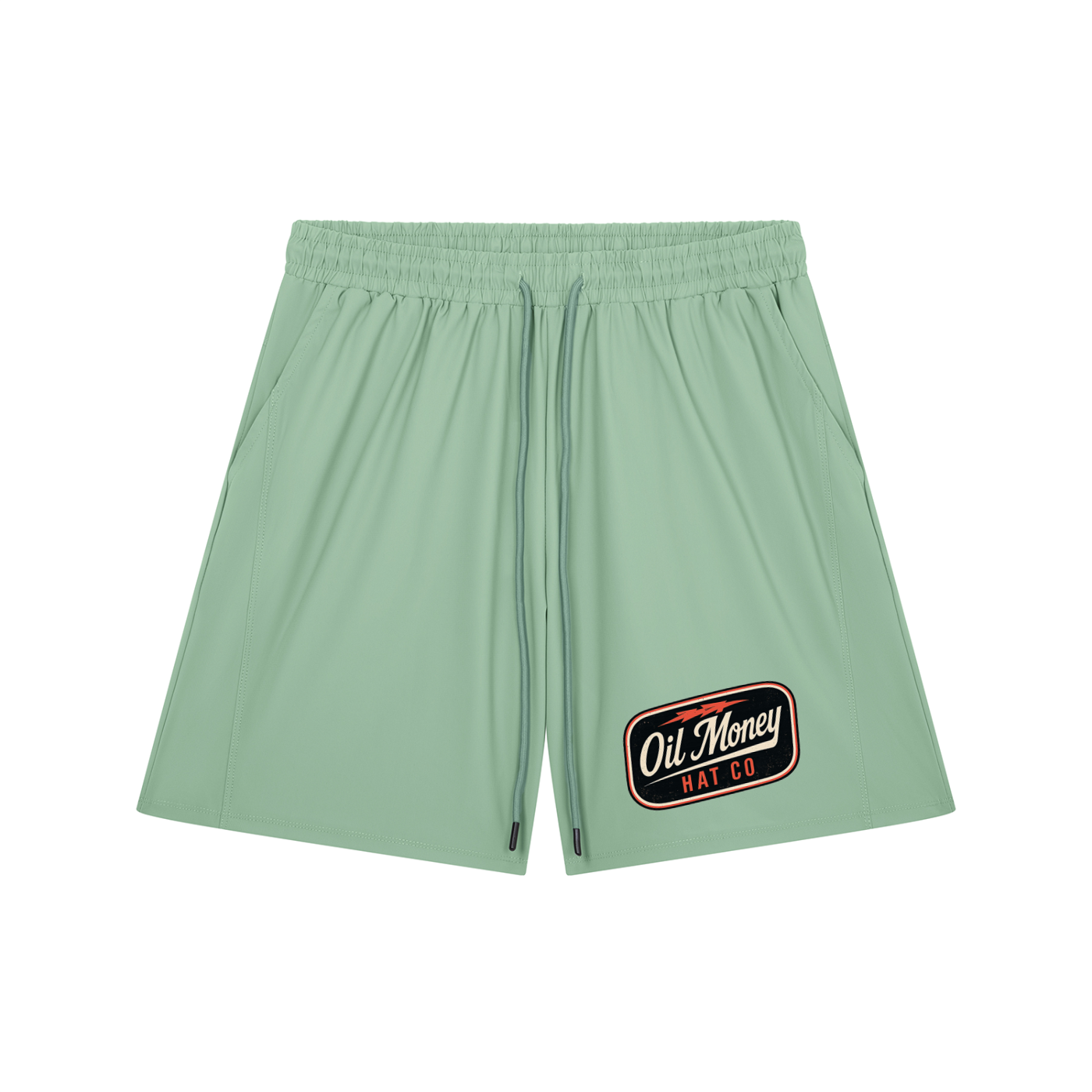 Oil gym shorts