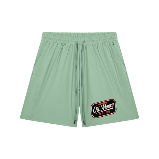 Oil gym shorts