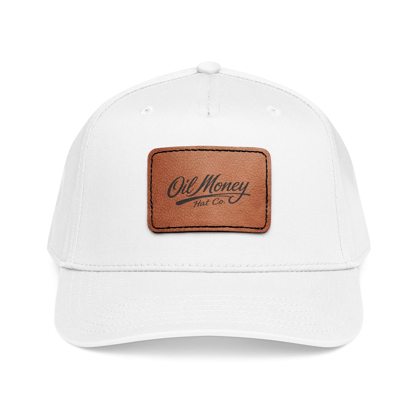 Leather patch oil cap