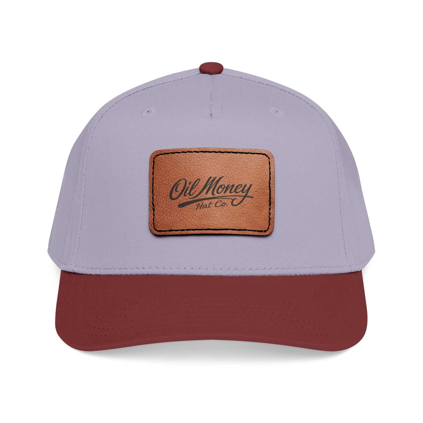 Leather patch oil cap