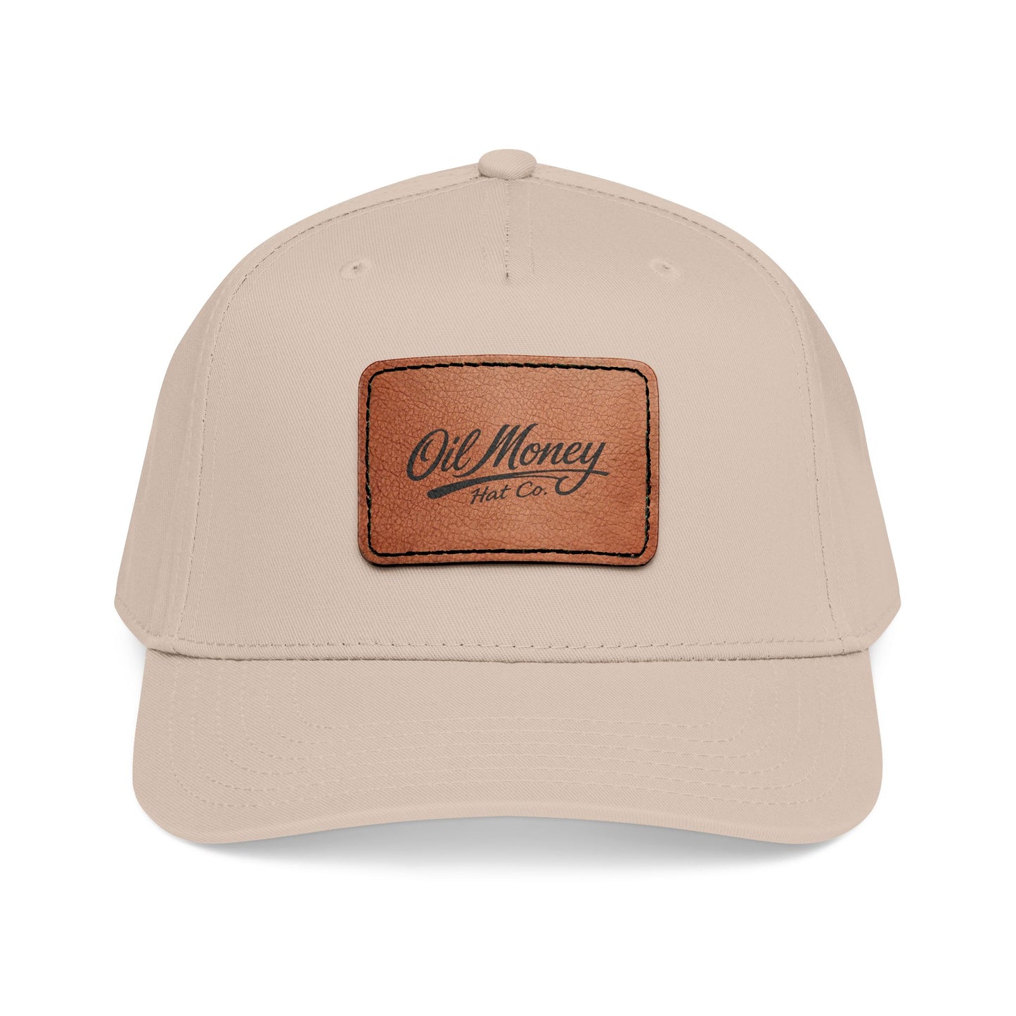 Leather patch oil cap