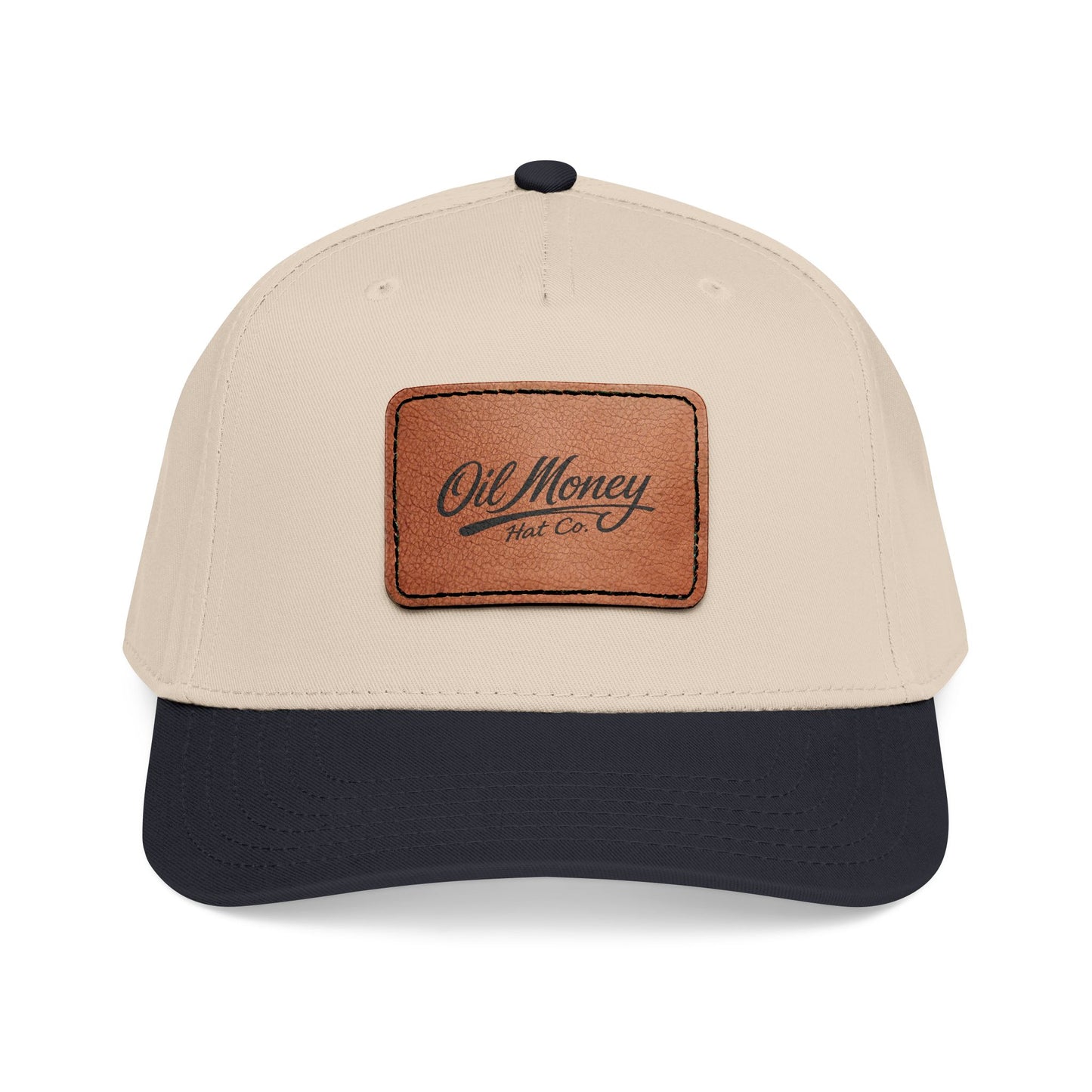 Leather patch oil cap