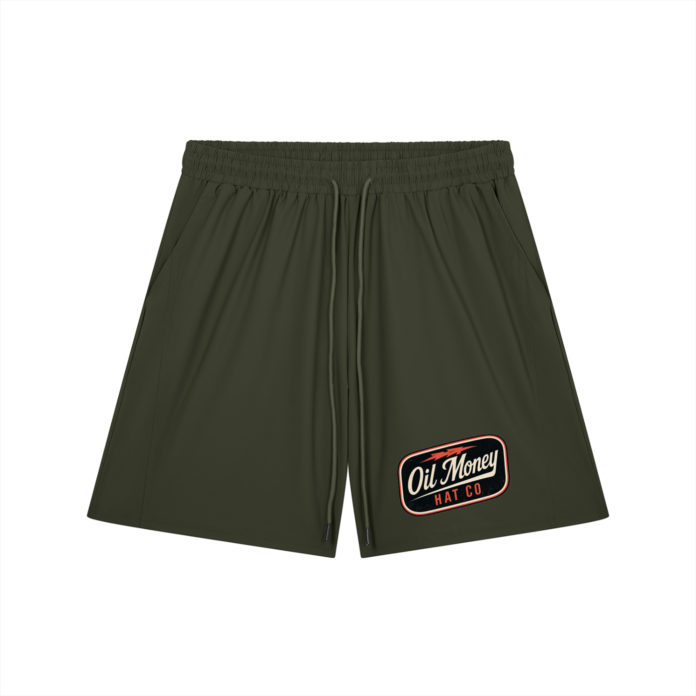 Oil gym shorts