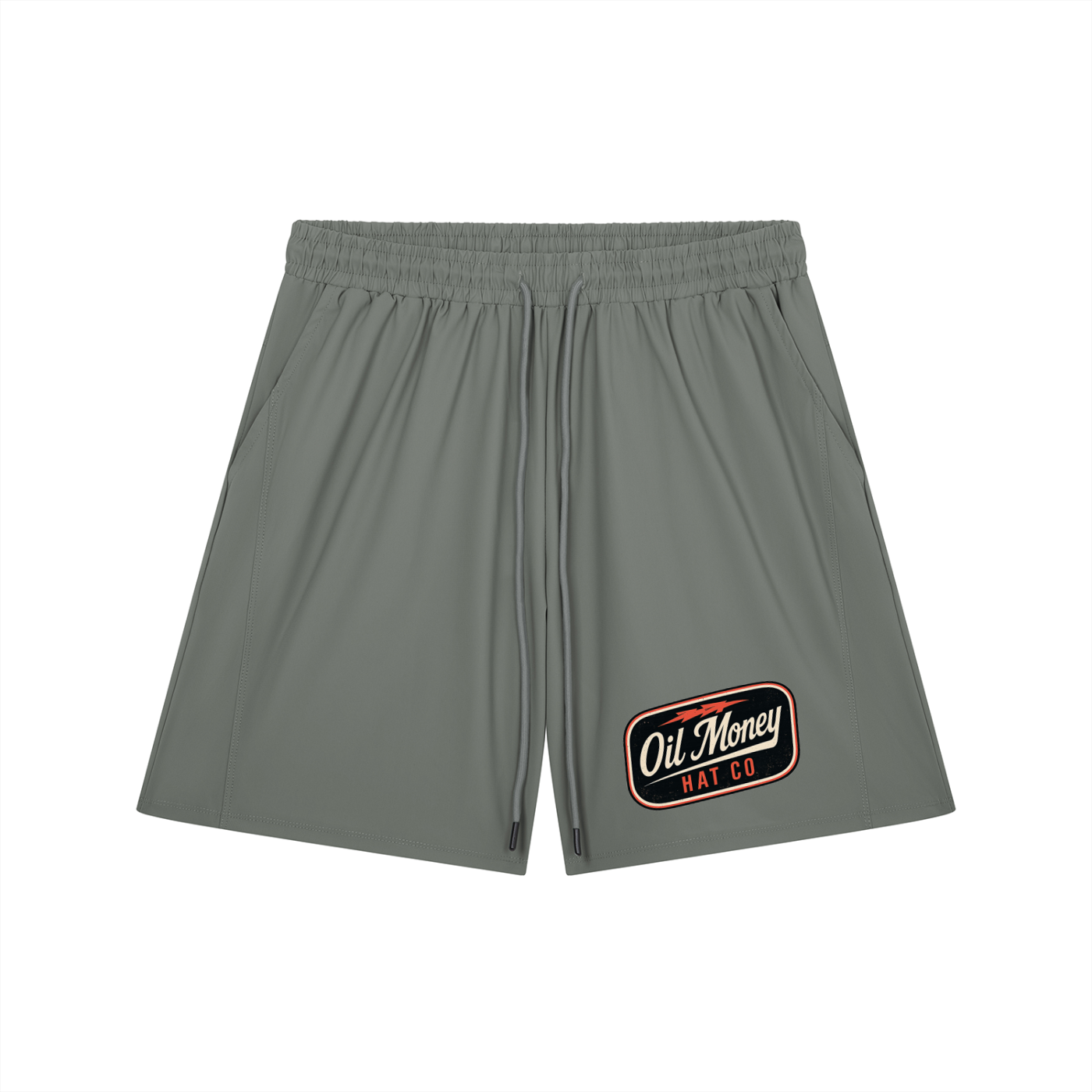 Oil gym shorts